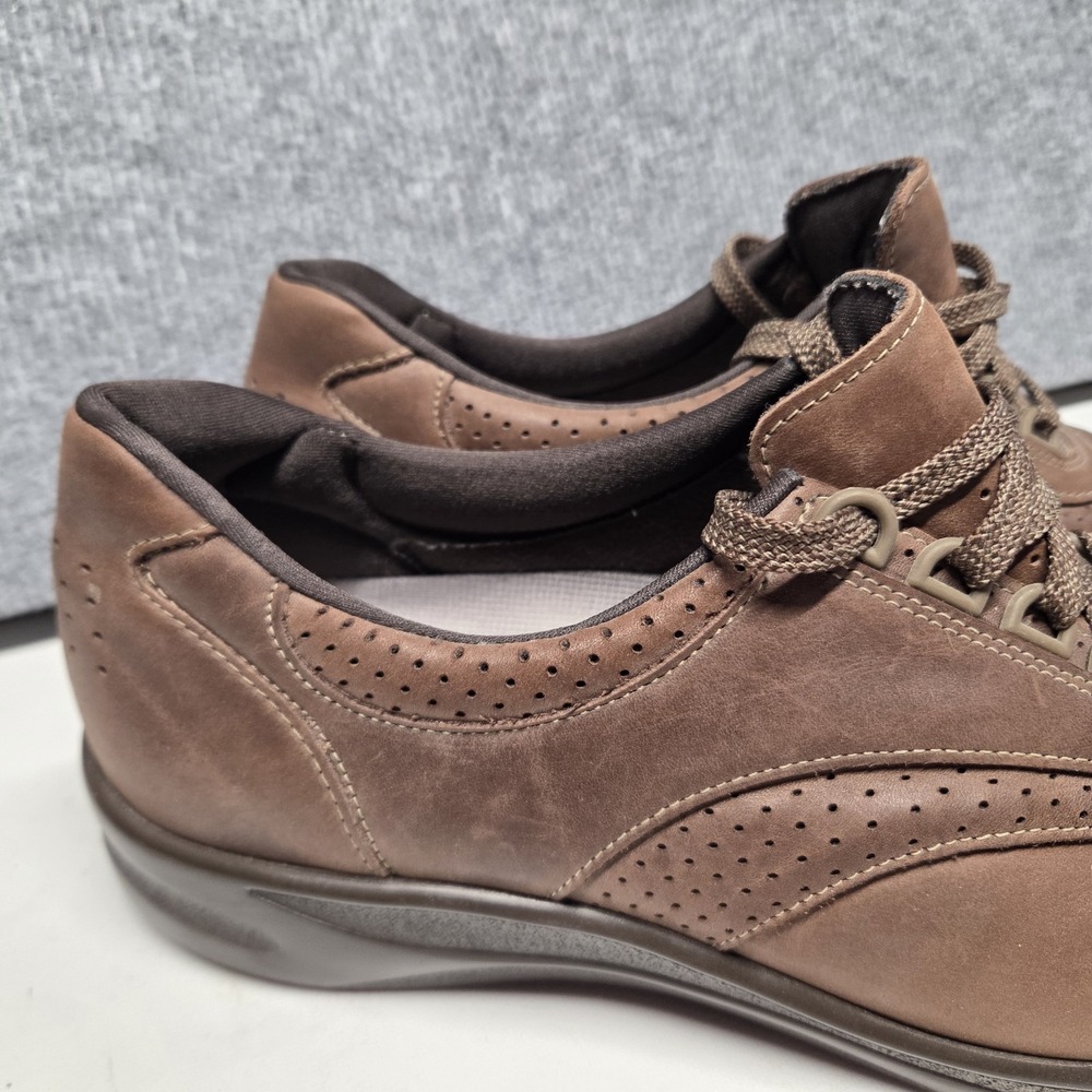SAS Walk Easy Comfort Size 11 Brown Leather Walking Shoes Made in USA Orthopedic - Picture 2 of 14